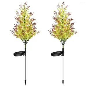 Outdoor Garden Light Vibrant Multi-color Solar Powered Stake Lights High Brightness Waterproof Pathway For Christmas