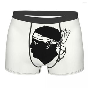 Unterhose Flagge von Korsika Unterwäsche männlich sexy gedruckt benutzerdefinierte französische korsische Pride Boxershorts Höschen weich