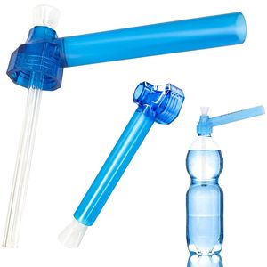 Toppuff Top Puff Rauchpfeifen für Reisen, Glas, Wasserbongs, Shisha, 160 mm, Acryl-Ölbrenner, zum Anschrauben, tragbares Rauchzubehör aus Kunststoff