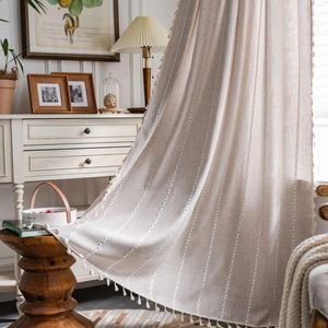 Cortina europa cor sólida algodão linho bordado para sala de estar quarto cozinha janela tratamentos gaze personalizada semi-sombreamento