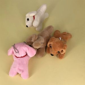 Plush Dolls 4Colors Small Little 7CM DOG Plush Doll Key Chain Plush Toy 231118