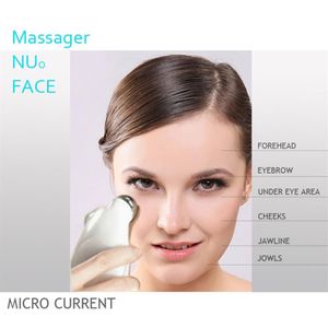 Mikrostrom-Gesichtsstraffungsgerät NU0 New FACE Trinity Gesichtshautton Spa-Massagegerät Elektrisches Gesichtspflege-Trainer-Kit Massage2506