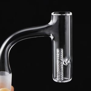 Smoke Full Weld Beveled Edge Side Hole Quartz Finger Banger Nails z pustym filarem Suitfor Glass Water Bongs