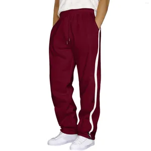 Pantaloni da uomo Pantaloni sportivi color block Tether Pantaloni di grandi dimensioni Pantaloni larghi autunnali e invernali Sport Patchwork Jogger Pantaloni casual con coulisse maschile