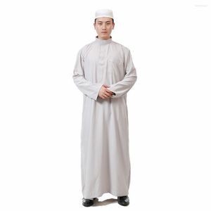 Etniska kläder muslimska Jubba Thobe för män Saudiarabien Pakistan Islamiska mantel Eid Ramadan Classic Wear Dubai Musulmane Traditionell Plain Plain