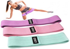 3st/Set Ladies Fabric Resistance Bands Hip Gundefinedte träning Expander Elastic Fitness Yoga Training Strap Pull Rope7251430