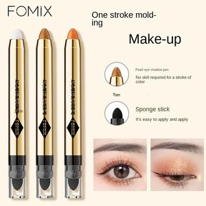 Eyebrow Enhancers FOMIX Magic Color Bright Color Highlights Eye Pencil Pearl Fine Flash Grooming Carry Bright Double Eye Shadow Bar With a Molding 231120