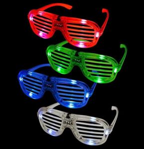 New LED Light Glasses Flashing Shutters Shape Glasses LED Flash Glasses Sunglasses Dances Party Supplies Festival Decoration9546074