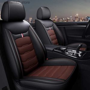 Bilstolskydd WZBWZX Universal Leather Car Seat Cover för Mitsubishi Alla modeller ASX Outlander Lancer 10 Pajero Sport Car Accessories Car-Styli Q231120