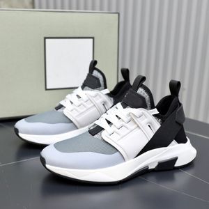 Top luksusowe nylonowe siatki Jago Sneakers Buty Ultra-Light gumowe podeszwa trenerzy czarne białe siatkę Tom Fords Casual Walking Men