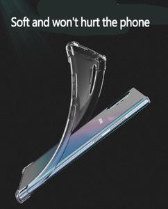 Shock -Resean Прозрачные чехлы для телефона для Samsung S21 S20 Ultra Fe Note20 плюс A51 A71 5G мягкий гель Case Case Clear Back Cover3481646