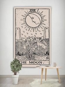 150100cm tarotkort Tapestry Astrology Sun Moon Printing Tapestry Yoga Beach Mat Polyester Wall Hanging Home Room Decor HHA11767510522