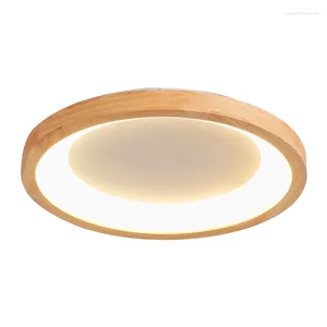 Plafoniere Cina Camera da letto contemporanea Illuminazione del soggiorno Decorazione della luce in legno per interni Lampada a LED moderna rotonda