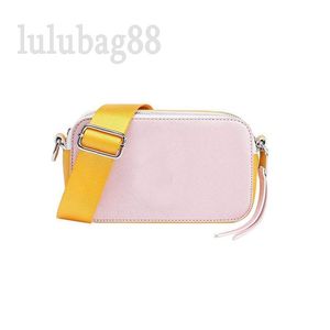 Snapshot designer handväska kvinnor mode väskor bred rem designer crossbody väska multicolor svart mini sacs fyrkantig kamerapåse bomull foder c23