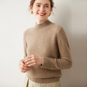 Женские свитера 2023, осень-зима, кашемировый вязаный пуловер, высококачественный утепленный свитер с длинными рукавами, женский повседневный свободный джемпер