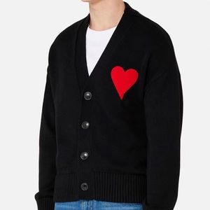 디자이너 카디건 여성 스웨터 남성 니트 하트 패턴 레터 인쇄 상위 22 라이트 럭셔리 커플 선물 도매