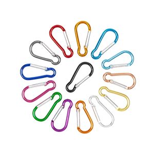 5 PCSCARABINERS 10st Mixed Color Carabiners Aluminium Alloy Carabiner Spring Snap Clip Hooks Keychain Climbing Carabiner för nycklar Camping Tools P230420