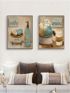 2 Piece Canvas Soft Impressionism Art Simple Life Art Retro Badrum Dekor Väggbild Hem Modern Canvas Oil Prints4498503