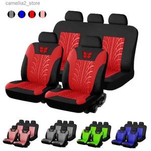 Car Seat Covers Car Seat Covers Set Universal Embroidery Auto Cushion Protectors Breathable Covers Fit Most Car SUV Auto Interior Accessories Q231120