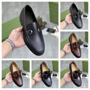 6 Modell Mäns designer Klänningskor Summer Casual Office Business Shoes Pointed Toe Leather Shoes Flat Slip-On Shoes For Men Luxury Loafers Storlek Storlek 38-46