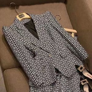 Designer Womens Suits Blazers jackets Tide Brand High-Quality Retro Patchwork clash color series Suit Slim Plus Size MA131