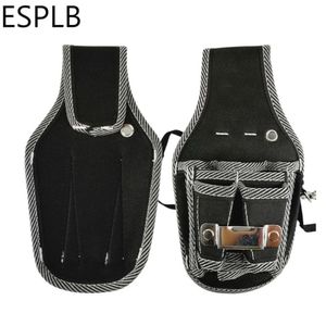 Tool Bag ESPLB 9 in 1 Waist Tool Bag Case Pocket Belt Pouch Screwdriver Drill Electrician Ket Holder 600D Fabric Tool Bag Case 230419