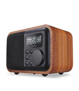 Multimedia Wooden Bluetooth hands Micphone Speaker iBox D90 with FM Radio Alarm Clock TFUSB MP3 Player retro Wood box bamboo5098863