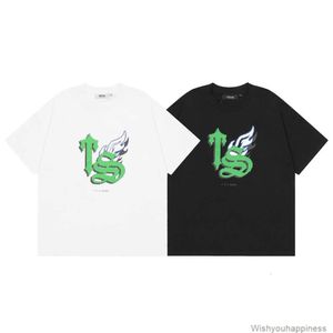 Tees T-Shirts Lüks Erkek Tasarımcı Moda Giyim Trapstar Bonus Sahne Mozaik Baskılı Kısa Kollu Sokak Trendi Gevşek Os Os Erkek Kadın Kadınlar Çiftler Kısa Kollu