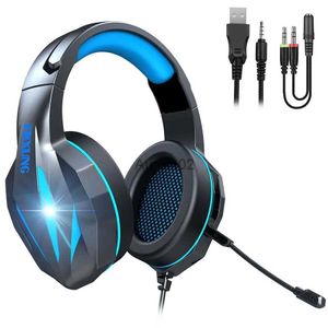 Cell Phone Earphones USB 3.5mm Wired Gaming Headphones Game Headset Noise Cancelling Earphone with Microphone Volume Control for PS4 Play Station 4PC YQ231120