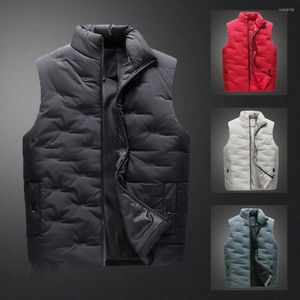 Hunting Jackets Men' Sleeveless Vest Winter Fashion Male Cotton-Padded Coats Men Stand Collar Warm Waistcoats Clothing