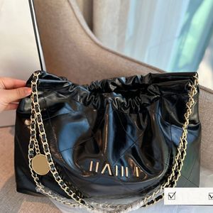 Classic 22 Women Gold Coin Large Tote Bag Matelasse Adjustable Chain Leather Quilted Luxury Handbag Strapping Crossbody Designer Bag Pochette Suitcase Clutch 35CM