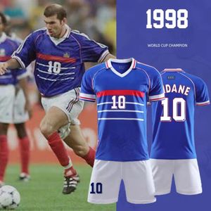 12H Wysyłka 5A+ 1998 Zidane francuskie retro koszulki piłkarskie 1982 84 86 88 90 96 00 02 04 06 Henry Maillot de Foot Rzeguet Football Shirt French Vintage Jersey Bluza