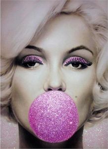 Marilyn Portrait Pink Gum Art Gifts Silk Print Decor Poster8159538