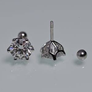 Слушая люстра Smyoue 8 мм D Color 2,0 Carat 100% Серьги -шпильки для женщин с ушными шпильками.