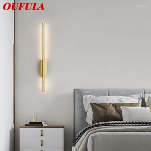 Lâmpadas de parede ou lâmpada de listra de bronze ou clássico moderno led 3 cores simplesmente leite de argole criativa para decoração da sala de estar de cama interna