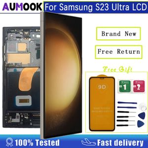 100% Tested OLED Display For SAMSUNG Galaxy S23 Ultra LCD SM-S918E/DS Touch Screen Digitizer Assembly For Samsung S23U Display SM-S918B/DS Replacement Parts