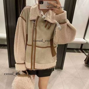 Spliced One Piece for Early Spring Women's Autumn and Winter Temperament Fur Motorcycle Style Jacket 87 dfashion98