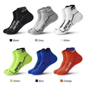 Sportstrumpor 6 par Män högkvalitativ bomull Casual Soft Summer Breattable Mesh Ankle Cycling Running Black Short Sock for Male 231118