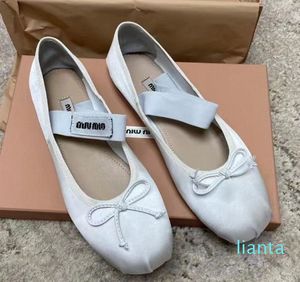 Ballet Fats Real Silk Muller Shoes Brand Classic Walking Flats Mules Bekväm lyxklänning Loafers