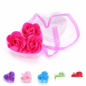 Party Favor Party Favor Heart Shaped Artificial Rose Soap Flower Romantic Souvenirs Valentines Day Wedding Gift Drop Delivery Home Gar Dhjl8