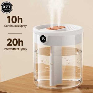 Humidifiers 2L Double Nozzle Air Humidifier With LCD Humidity Display Large Capacity Aroma  Oil Diffuser For Home Bedroom