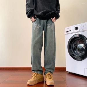 Jeans masculinos CUMUKKIYP Cool Street Style Workwear Jeans: 2023 Loose Fit Wide-Leg Denim Pants