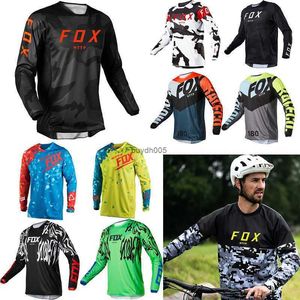 Camiseta masculina 2023 Novo estilo Http Fox Maillot Moto Cross Cycling Off Road Dirt Bike MTB Jersey Enduro Racing Slave Mountainbike Roupas