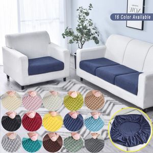 Covers de cadeira Cobertura de sofá Cushion Coveramento liso para crianças Iving Sala maconha Modern Blue Slipcover Protectors 1 2 3 4 Seat Pet Pet