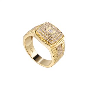 Wedding Rings JEWE S925 Square AAAAA Cz Stones Men's Ring Trendy Engagement Wedding Party Zircon Male Rings Jewelry Hand Accessories size 6-10231118