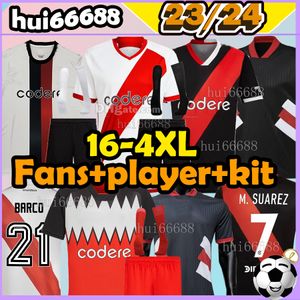 23/24 River Plate camisas de futebol 3ª placa especial 2023 2024 FERREIRA M.BORJA PRATTO DE LA CRUZ PONZIO BORRE PINOLA fãs jogador homens crianças kits meias camisas de futebol