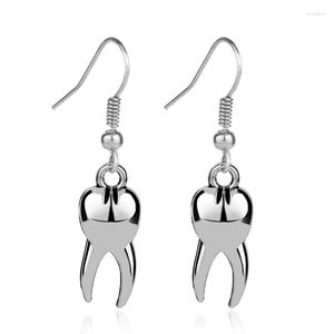 Brincos de aro dentes personalizados Earstudes criativos simples metal oval anel de orelha de pregos