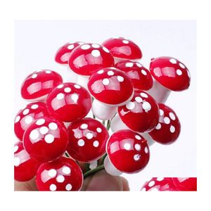 Arts And Crafts Wholesale Mini Red Mushroom Garden Ornament Miniature Plant Pots Fairy Diy Dollhouse1 Drop Delivery Home Dhkcb