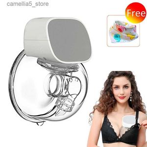 Breastpumps Hands-Free Electric Breast Pump Silent Wearable Automatic Milker Portable USB Rechargable Baby Breastfeed Milk Extractor Q231121