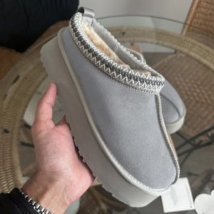 Ugglie tazz tasman tofflor ug w leisure australia mocka plattform toffel toffel päls snö stövlar klassiska kvinnor vinter varma ull damer slip-on skor hemhus inomhus